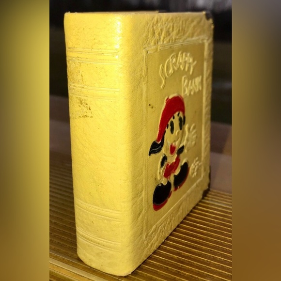 Vintage 1935 Zell BOOK Figural SCRAPPY Bank Money Saver Book Thrift Book - Picture 1 of 7